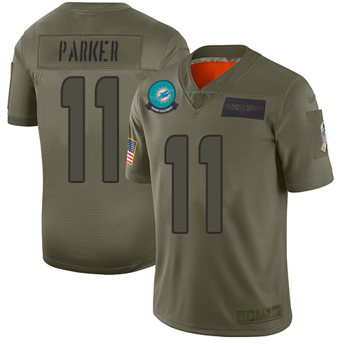Nike Miami Dolphins #11 DeVante Parker Camo Youth Stitched NFL Limited 2019 Salute to Service Jersey